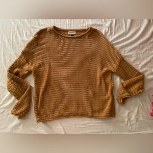 Universal Thread Mustard Yellow Knit Sweater | 100% Cotton | Size Large